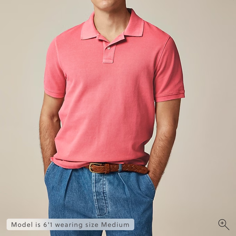 J.Crew Washed piqué polo shirt